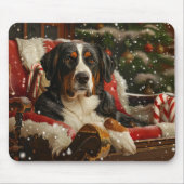 Greater Swiss Mountain Dog Weihnachten Mousepad (Vorne)