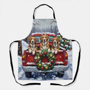 Greater Swiss Mountain Dog Weihnachten Roter LKW Schürze
