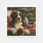 Greater Swiss Mountain Dog Weihnachten Serviette (Vorderseite)