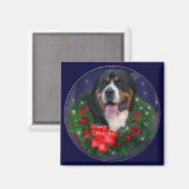 Greater Swiss Mountain Dog Weihnachtsgeschenke Magnet (Vorderseite/Rückseite)