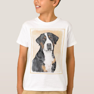 Greater Swiss Mountain Hund Gemälde - Original Ku T-Shirt