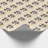 Greater Swiss Mountain Hund Gemälde - Original Kun Geschenkpapier (Ecke)