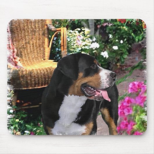 Greater Swiss Mountain Hund Kunstgiesserei Mousepad (Vorne)