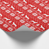 Greater Swiss Mountain Hund Silhouetten Weihnachte Geschenkpapier (Ecke)