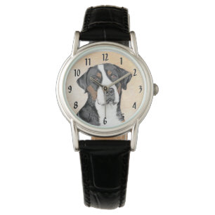 Greater Swiss Mountain Hunde Malerei - Originelle  Armbanduhr