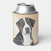 Greater Swiss Mountain Hunde Malerei - Originelle Dosenkühler (Kanne Rückseite)