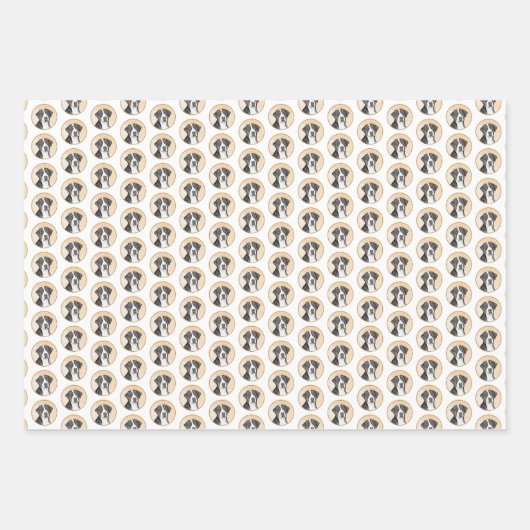 Greater Swiss Mountain Hunde Malerei - Originelle  Geschenkpapier Set (Vorderseite 2)