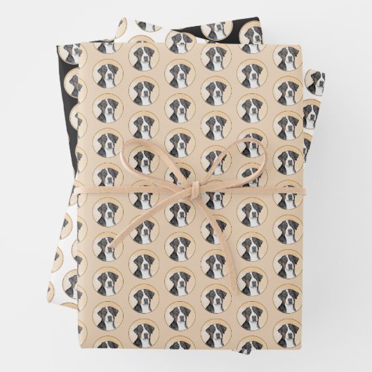 Greater Swiss Mountain Hunde Malerei - Originelle  Geschenkpapier Set (Beispiel)