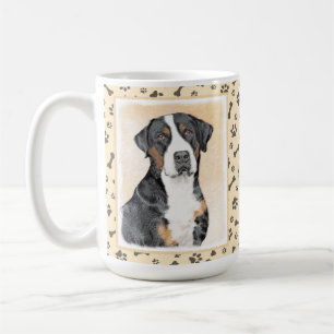 Greater Swiss Mountain Hunde Malerei - Originelle Kaffeetasse