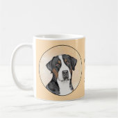 Greater Swiss Mountain Hunde Malerei - Originelle  Kaffeetasse (Links)