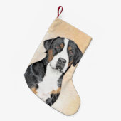 Greater Swiss Mountain Hunde Malerei - Originelle Kleiner Weihnachtsstrumpf (Vorderansicht (hängend))