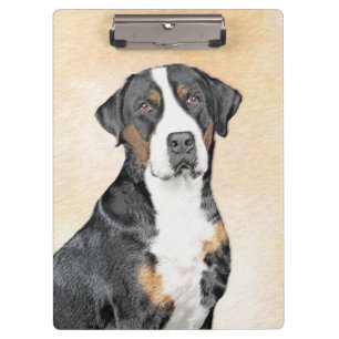 Greater Swiss Mountain Hunde Malerei - Originelle  Klemmbrett
