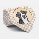 Greater Swiss Mountain Hunde Malerei - Originelle Krawatte (Gerollt)