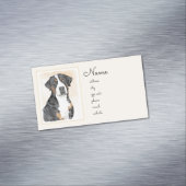 Greater Swiss Mountain Hunde Malerei - Originelle  Magnetische Visitenkarte (Beispiel)