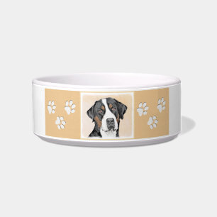 Greater Swiss Mountain Hunde Malerei - Originelle  Napf