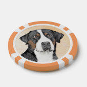 Greater Swiss Mountain Hunde Malerei - Originelle  Pokerchips (Einzeln)