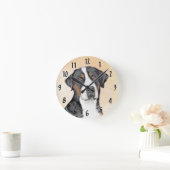 Greater Swiss Mountain Hunde Malerei - Originelle Runde Wanduhr (Zuhause)