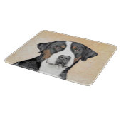 Greater Swiss Mountain Hunde Malerei - Originelle  Schneidebrett (Ecke)