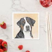 Greater Swiss Mountain Hunde Malerei - Originelle Serviette (Beispiel)