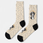 Greater Swiss Mountain Hunde Malerei - Originelle Socken (Linkes Detail)