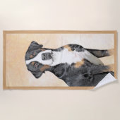 Greater Swiss Mountain Hunde Malerei - Originelle Strandtuch (Vorderseite)