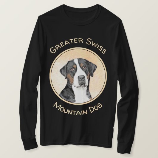 Greater Swiss Mountain Hunde Malerei - Originelle T-Shirt (Design vorne)