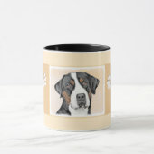 Greater Swiss Mountain Hunde Malerei - Originelle  Tasse (Zentrum)