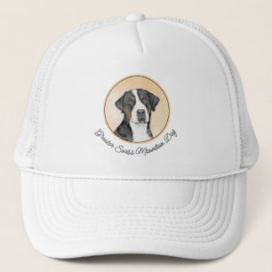 Greater Swiss Mountain Hunde Malerei - Originelle Truckerkappe