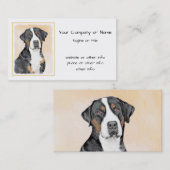 Greater Swiss Mountain Hunde Malerei - Originelle Visitenkarte (Vorne/Hinten)