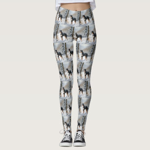 Greater Swiss Mountain Lass es schneien Weihnachte Leggings