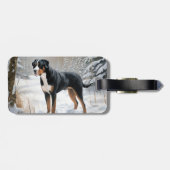 Greater Swiss Mountain Let It Snow Weihnachten Gepäckanhänger (Rückseite horizontal)