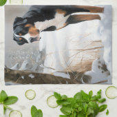 Greater Swiss Mountain Let It Snow Weihnachten Geschirrtuch (Gefaltet)