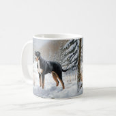 Greater Swiss Mountain Let It Snow Weihnachten Kaffeetasse (Vorderseite Links)