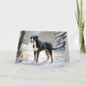 Greater Swiss Mountain Let It Snow Weihnachten Karte (Vorderseite)