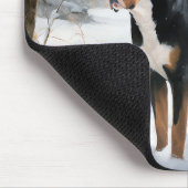 Greater Swiss Mountain Let It Snow Weihnachten Mousepad (Ecke)