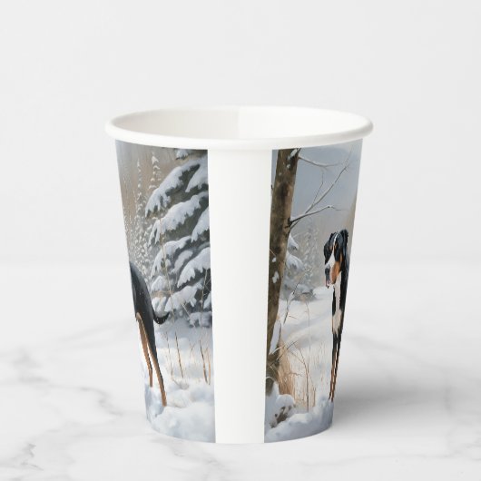 Greater Swiss Mountain Let It Snow Weihnachten Pappbecher (Links)