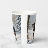 Greater Swiss Mountain Let It Snow Weihnachten Pappbecher (Rechts)