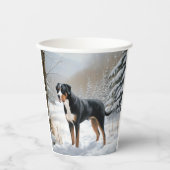 Greater Swiss Mountain Let It Snow Weihnachten Pappbecher (Vorderseite)