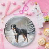 Greater Swiss Mountain Let It Snow Weihnachten Pappteller (Party)