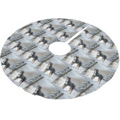 Greater Swiss Mountain Let It Snow Weihnachten Polyester Weihnachtsbaumdecke (Schrägansicht)