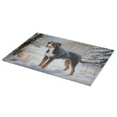 Greater Swiss Mountain Let It Snow Weihnachten Schneidebrett (Ecke)