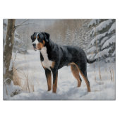 Greater Swiss Mountain Let It Snow Weihnachten Schneidebrett (Vorderseite)