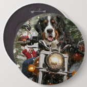 Greater Swiss Mountain Riding Motorrad Weihnachten Button (Vorne & Hinten)