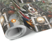Greater Swiss Mountain Riding Motorrad Weihnachten Geschenkpapier (Rolleneckpunkt)
