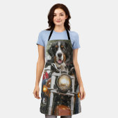 Greater Swiss Mountain Riding Motorrad Weihnachten Schürze (Getragen)