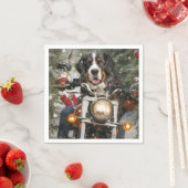 Greater Swiss Mountain Riding Motorrad Weihnachten Serviette (Beispiel)