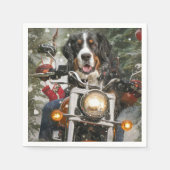 Greater Swiss Mountain Riding Motorrad Weihnachten Serviette (Vorderseite)