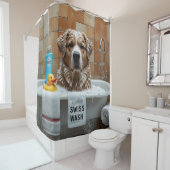 Greater Swiss Mountain Sloppy Schlampe Niedlich Fu Duschvorhang (Beispiel)