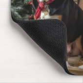 Greater Swiss Mountain Snowy Sleigh Weihnachten Mousepad (Ecke)