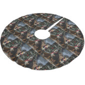 Greater Swiss Mountain Snowy Sleigh Weihnachten Polyester Weihnachtsbaumdecke (Schrägansicht)